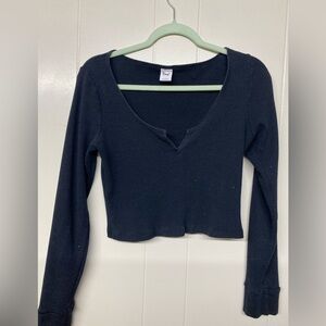 Aritzia Tna waffle knit long sleeve top
